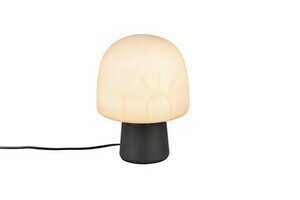 Stolní lampa Trio STEEN 568200132 – matná černá, sklo taupe, E14, 27 cm small 0