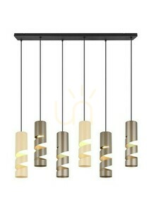 Závěsné svítidlo Trio STREAM 364000617, 6×GU10, 100 cm, béžové a kávově hnědé small 1