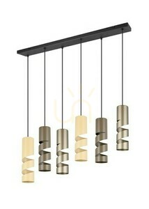 Závěsné svítidlo Trio STREAM 364000617, 6×GU10, 100 cm, béžové a kávově hnědé small 2