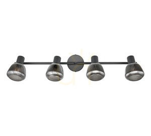 Stropní svítidlo TRIO TARIFA 862800432 – 4×E14, matná černá a chromované sklo small 8