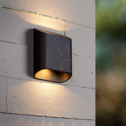 Kontrola Venkovní nástěnné svítidlo Lucide ATILA černé LED 2x5W IP65 69805/12/30