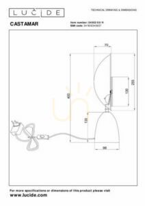 Stolní lampa Lucide CASTAMAR LED 3W stříbrná ocel 26 cm 34552/03/11 small 3