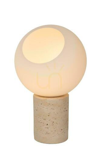 Kontrola Stolní lampa Lucide Davin šedá sklo keramika E27 24,5 cm 05548/01/61