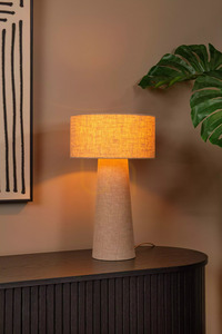 Stolní lampa Lucide LEEROY Taupe len Japandi E27 50 cm 03548/50/41 small 4