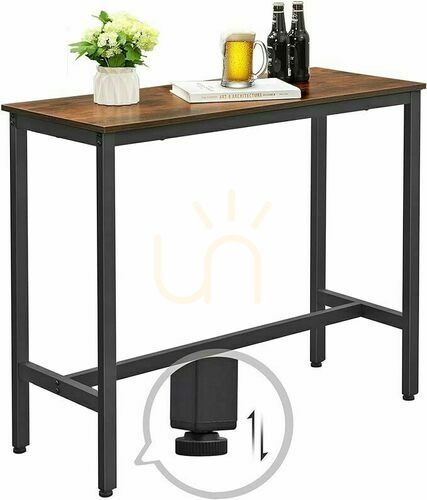 Kontrola Obdélníkový kuchyňský stůl100x40x90cm černý/hnědý dub rustikální LBT010B01