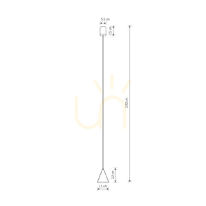 Závěsné svítidlo Nowodvorski ZENITH XS 11454 kužel grafitový RAL 7022 GU10 R35 max. 10 W 11 cm small 8