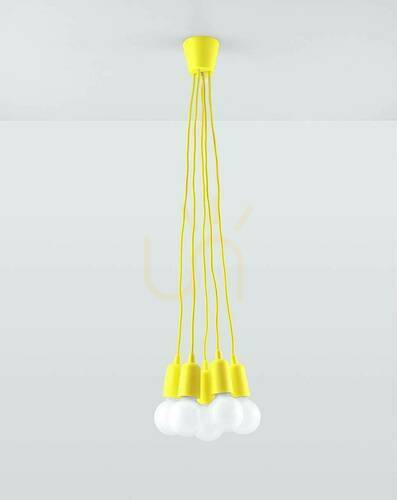 Kontrola Závěsná lampa DIEGO 5 žlutá