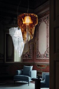 Malá závěsná lampa Slamp Aria Gold small 2