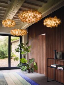Slamp Clizia Suspension 130 Mama Non Mama Gold Transparent Wire Pendant Lamp. small 1