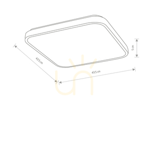 Stropní svítidlo AGNES SQUARE LED PRO 10992 Nowodvorski 32W 4000K 3100lm IP44 43,5 cm bílé small 5