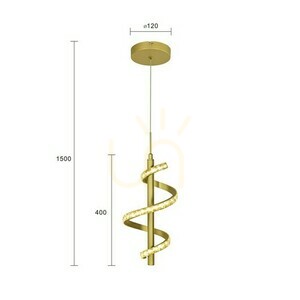 CLARET Spirálová závěsná lampa s ozdobnými krystaly a třístupňovým stmívačem Aviano 2 CLARET Spirálová závěsná lampa s ozdobnými krystaly a třístupňovým stmívačem Aviano small 2