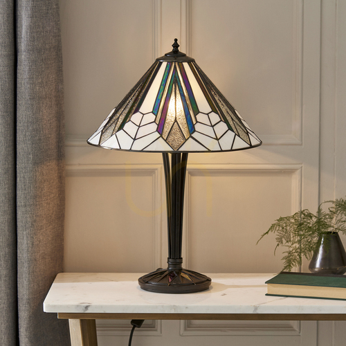 Kontrola Tiffany stolní lampa Interiors Astoria multicolor 62 cm 2x E27 63939