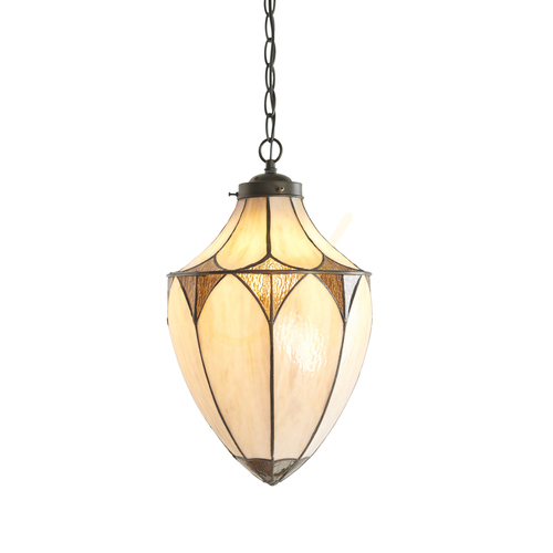 Kontrola Brooklyn Tiffany závěsná lampa Multicolor 63974 Interiéry.