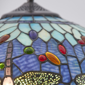 Závěsná lampa Interiors Dragonfly Tiffany modrá 64080 small 7