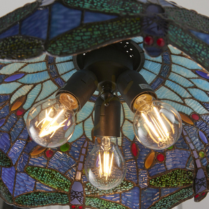 Závěsná lampa Interiors Dragonfly Tiffany modrá 64080 small 8