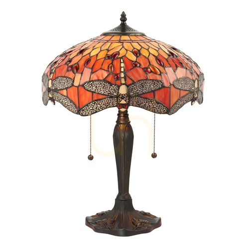 Kontrola Stolní lampa Dragonfly Tiffany Multicolor 64093 Interiéry.