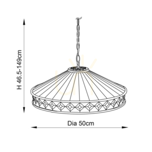Tiffany závěsná lampa Interiors Fargo vícebarevná 50 cm 64147 small 2
