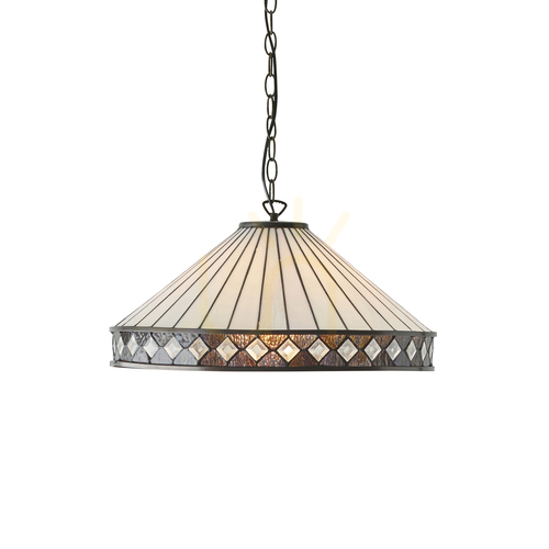 Kontrola Tiffany závěsná lampa Interiors Fargo vícebarevná 50 cm 64147