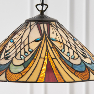 Závěsná lampa Hector Tiffany Multicolor 64162 Interiéry. small 7