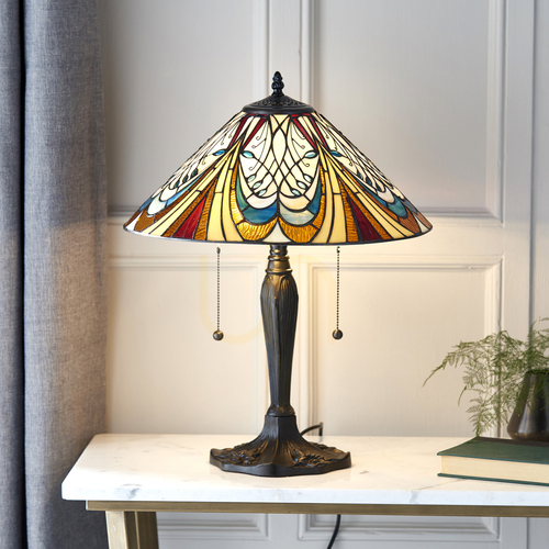 Kontrola Stolní lampa Interiors Hector Tiffany multicolor 64163