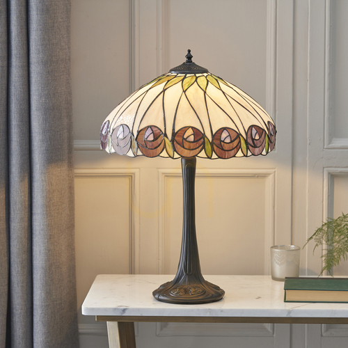 Kontrola Tiffany stolní lampa Interiors Hutchinson multicolor 64177