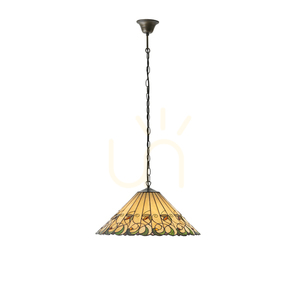 Závěsná Tiffany lampa Interiors Jamelia multicolor 3xE27 50 cm 64194 small 1