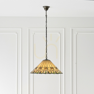 Závěsná Tiffany lampa Interiors Jamelia multicolor 3xE27 50 cm 64194 small 3