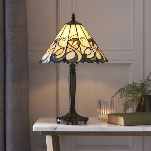 Kontrola Stolní lampa Interiors Jamelia Tiffany multicolor sklo 49 cm 64195