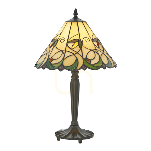 Kontrola Stolní lampa Interiors Jamelia Tiffany multicolor sklo 49 cm 64195