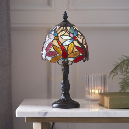 Kontrola Stolní lampa Lorette Tiffany Multicolor 64246 Interiéry.