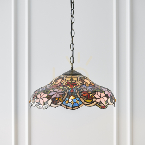 Kontrola Závěsná lampa Sullivan Tiffany Multicolor 64325 Interiéry.