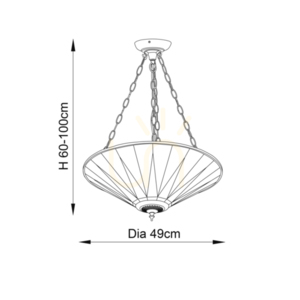 Tiffany závěsné svítidlo Interiors Dark Star multicolor 3xE27 60W 70754 small 2