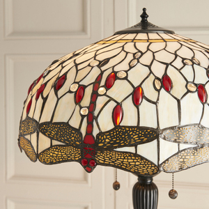 Stojací lampa Interiors Dragonfly Tiffany béžová 70940 small 5