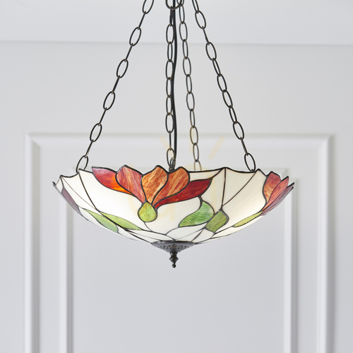 Kontrola Tiffany závěsná lampa Interiors Botanica multicolor 70946