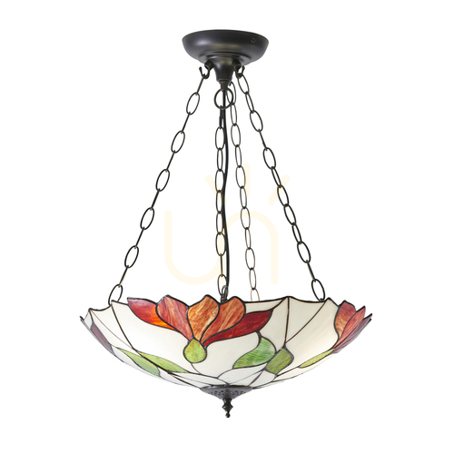 Kontrola Tiffany závěsná lampa Interiors Botanica multicolor 70946