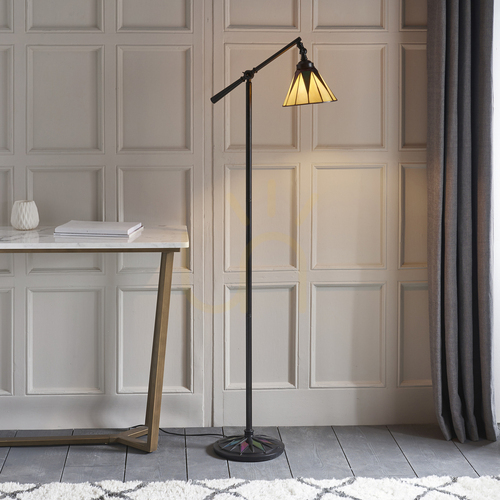 Kontrola Dark star Tiffany Vícebarevná stojací lampa 74355 Interiéry