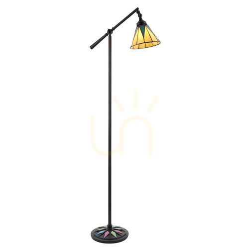 Kontrola Dark star Tiffany Vícebarevná stojací lampa 74355 Interiéry