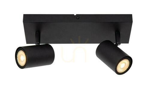 Kontrola Plafon Lucide AMIGO černý 2x GU10 LED 28 cm 53910/02/30