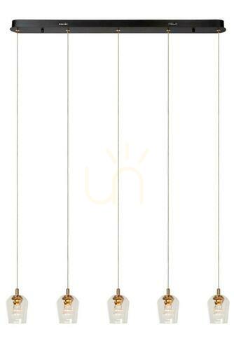Kontrola Závěsné svítidlo Lucide Berliane LED 5x4W zlaté 93 cm