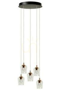 Závěsné svítidlo Lucide BERLIANE zlaté LED 5 světel 34 cm small 1