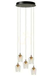 Závěsné svítidlo Lucide BERLIANE zlaté LED 5 světel 34 cm small 0