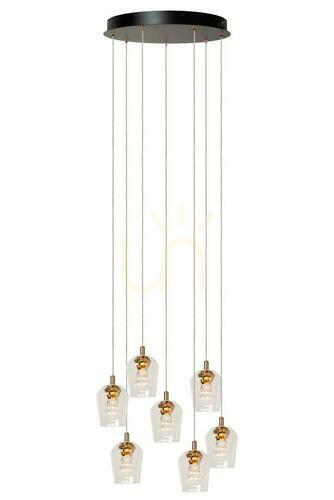 Kontrola Závěsné svítidlo Lucide BERLIANE zlaté LED 7×4 W 39 cm 00430/28/60