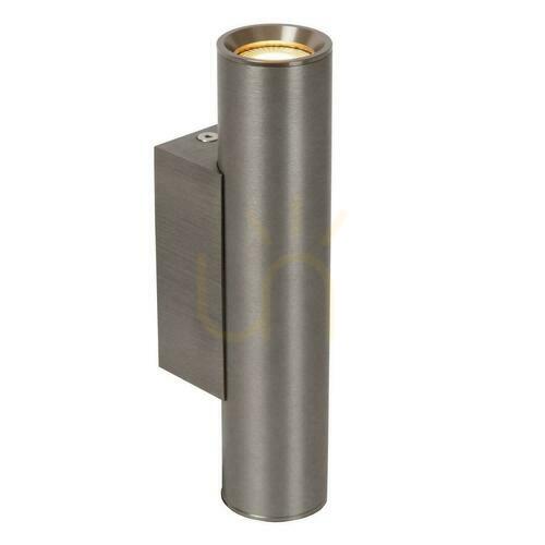 Kontrola Šedé nástěnné svítidlo Lucide DUPLA 09243/02/15 hliník 2×GU10 MR11 2×3,8 W nahoru–dolů