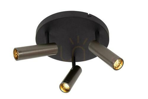 Kontrola Plafon Lucide GRADO šedý 3x MR11 LED 25 cm 22974/13/15