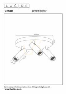 Plafon Lucide GRADO hnědý 3xMR11 LED 12 W 25 cm 22974/13/41 small 4