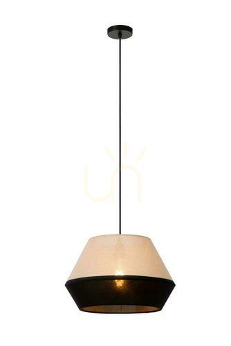 Kontrola Závěsné svítidlo Lucide KALA 06424/01/73 hnědé E27 40 cm Lněné řetězce