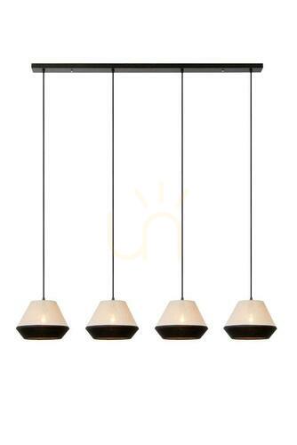 Kontrola Závěsné svítidlo Lucide KALA 4xE14 hnědé černé 133 cm