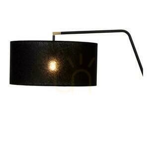 Stojací lampa Lucide KELSO černá Japandi kov len E27 180 cm small 2