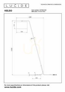 Stojací lampa Lucide KELSO černá Japandi kov len E27 180 cm small 5