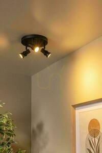 Plafond Lucide KIANTI černý 3x GU10 21 cm LED CCT small 3
